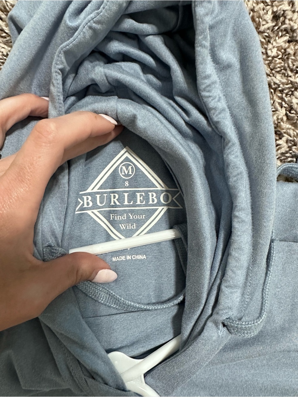 Burlebo boys blue long sleeve hoodie - Picture 4 of 4